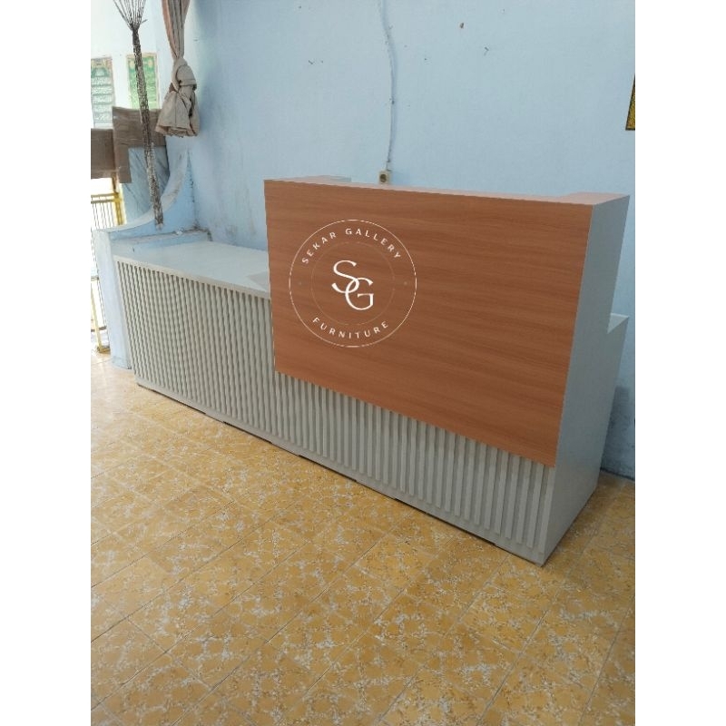 Meje Resepsionis Salur - Meja resepsionis custom - Meja kasir