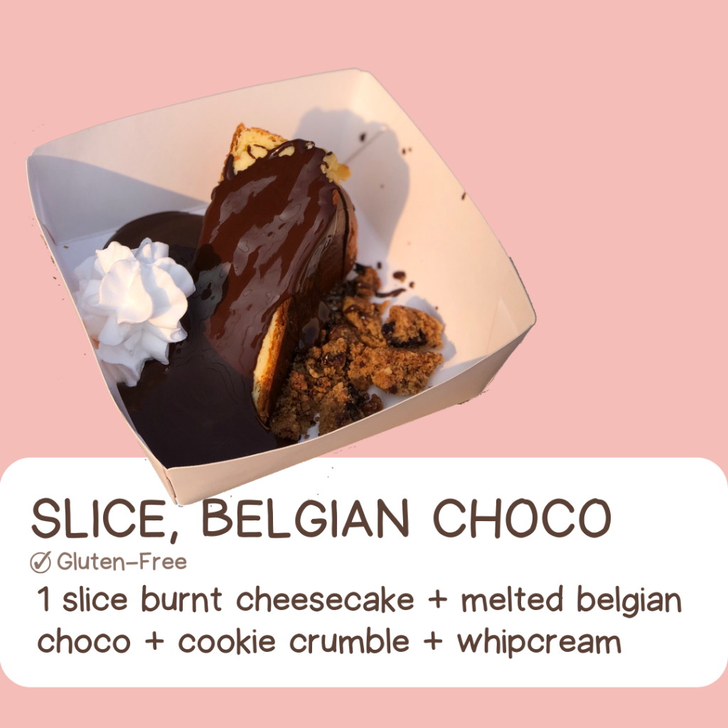 

Burnt Cheesecake with Belgian Choco Sauce (Slice)