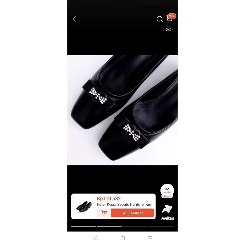 Peter Keiza Sepatu Pantofel Kerja Wanita Heels 4 cm