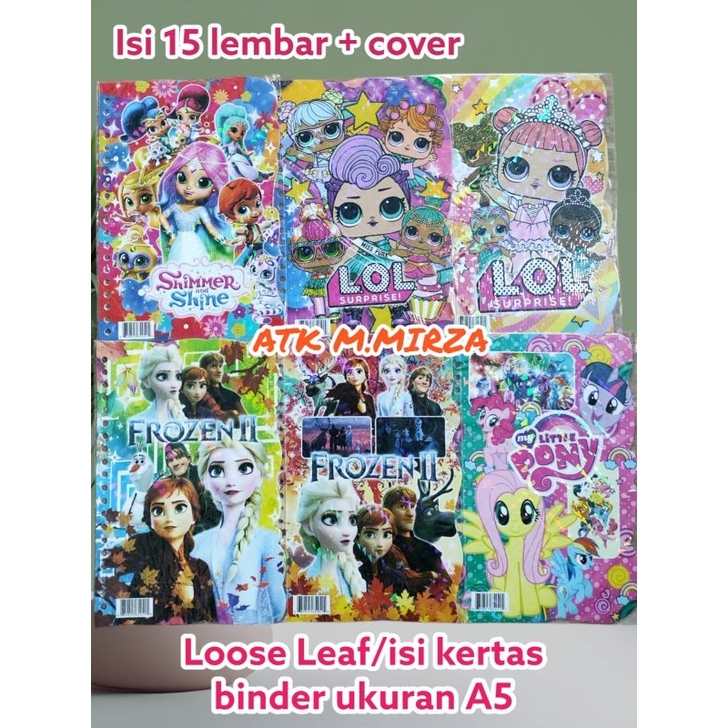 

Loose Leaf motif/isi kertas Binder A5 karakter (chat motif yang diinginkan)