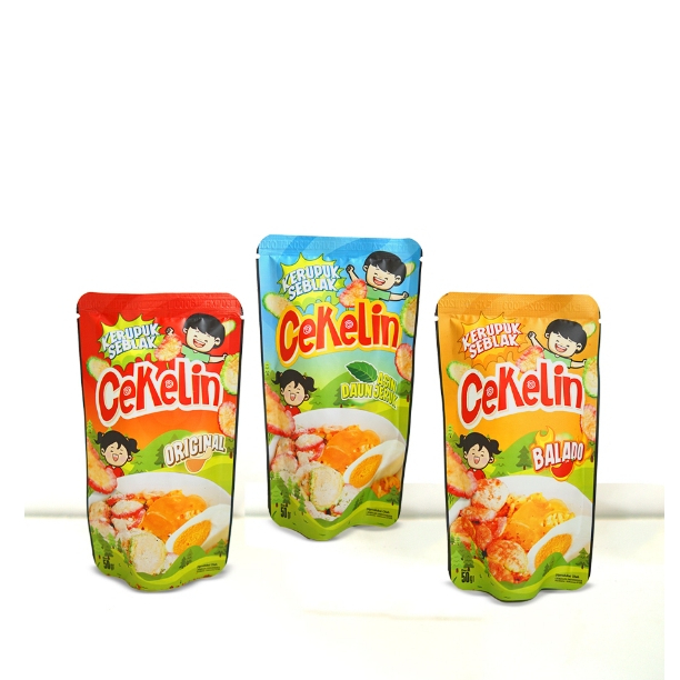 

CEKELIN "Kerupuk Seblak" 3 Varian Rasa Original, Asin Daunn Jeruk,Balado