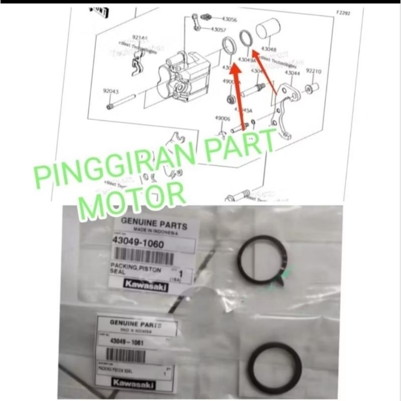 seal oring piston kaliper blitz kaze edge athlete Ninja ss r rr Ninja 250 klx 150 klx 250 W175 origi