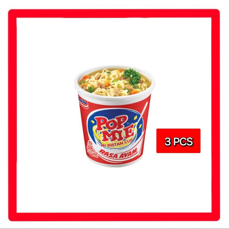 

Pop Mie Rasa Ayam 3 Pcs Mie Instant Cup - Noodles Kuah