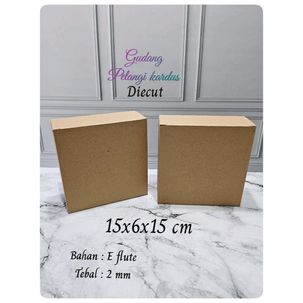 

Kardus karton Uk.15x6x15 cm...Model diecut/pizza botol