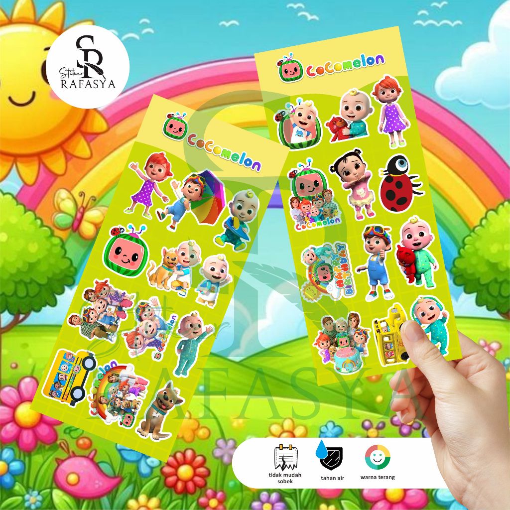 

Sticker koleksi kartun cocomelon - stiker lucu vinyl tahan air