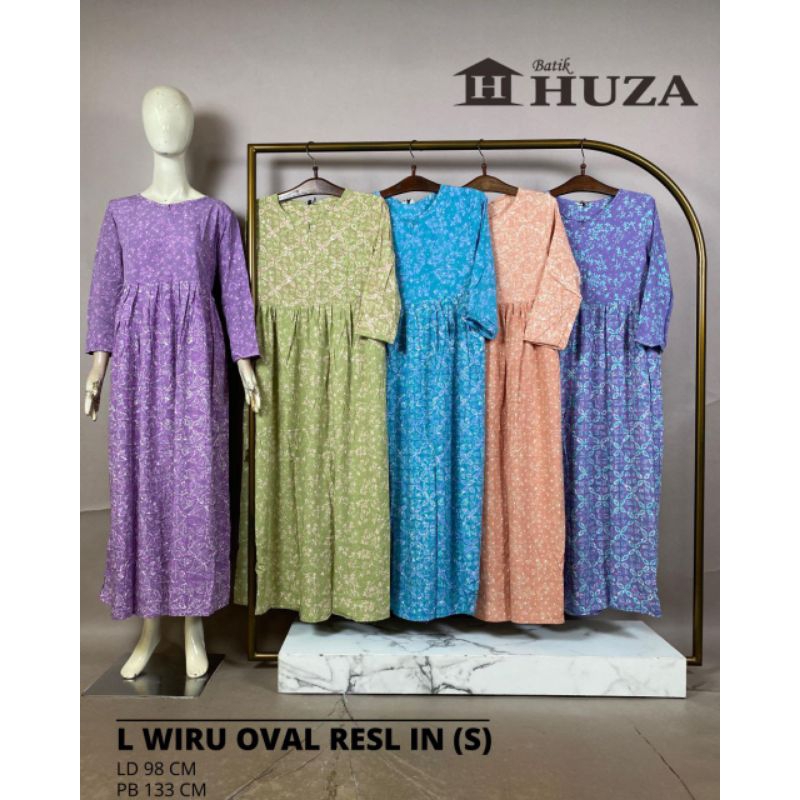 (Ld 98) Batik Huza Long Dress Sleting Busui Friendly Premium / Home Dress wiru by Daster Muslimah Le