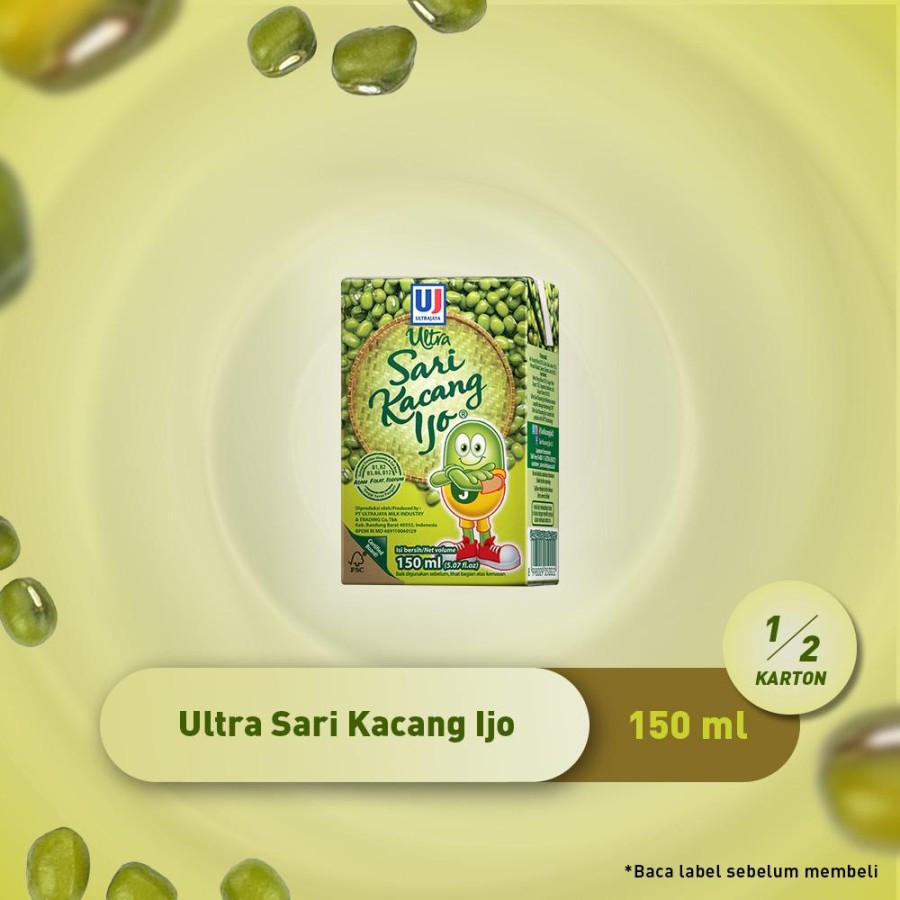 

Ultra Sari Kacang Ijo 250ml 1/4 karton (6 pcs)