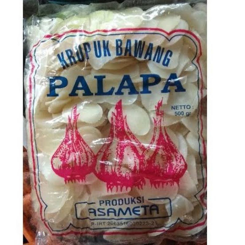 

Kerupuk Palapa putih pack 500gram / Palapa putih siap goreng