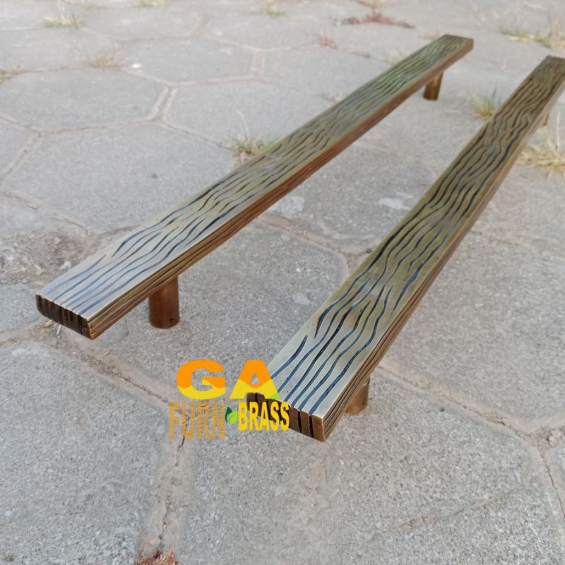 Handle Pintu Rumah Kuningan / Tarikan Pintu Kuningan Motif Kayu Antik/Handle Antik Minimalis