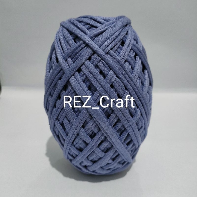 PAKET STEEL BLUE Benang Spandex l Benang rajut kaos/ T-Yarn / Tali Kaos