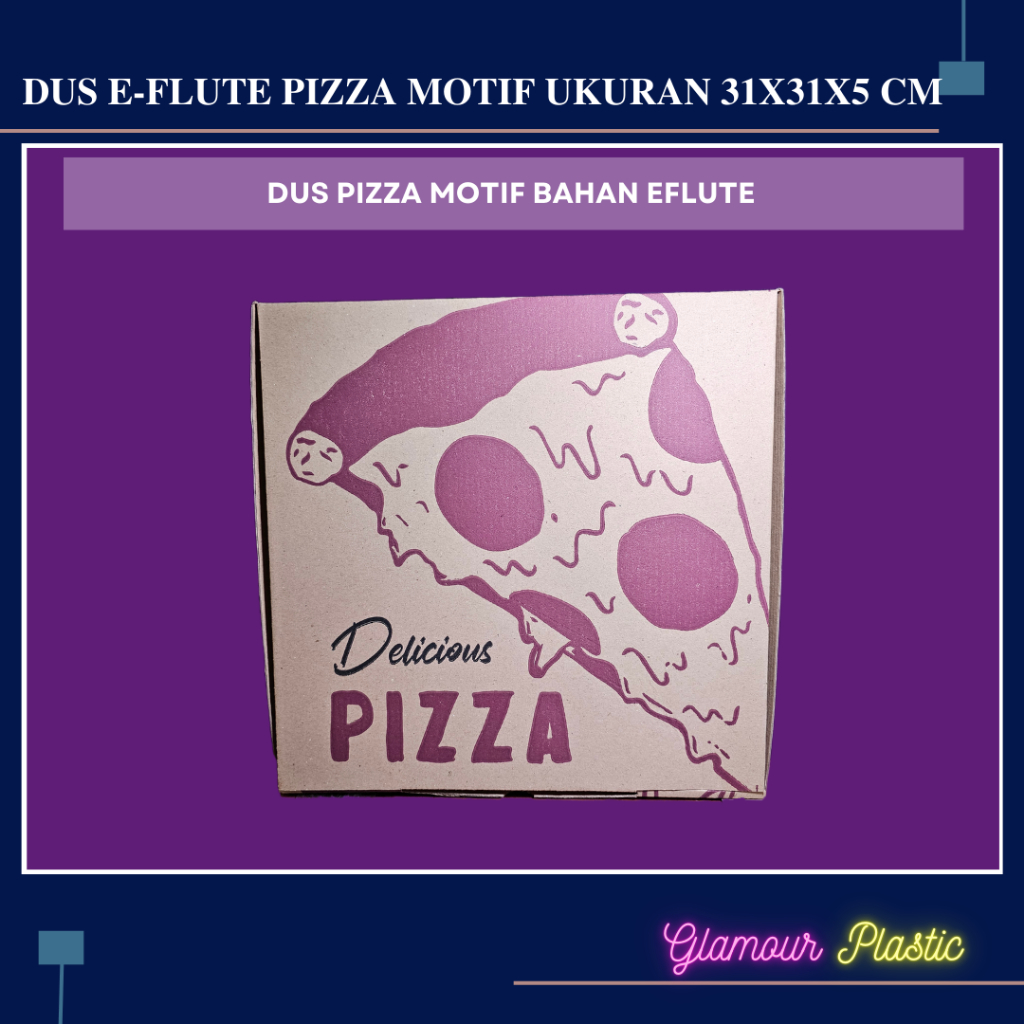 

Dus Pizza E-FLUTE ukuran 31X31X5 CM /Box pizza 31/Dus Pizza