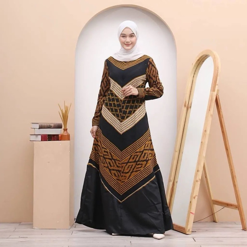 Baju tenun gamis tenun dress panjang gamis kondangan gamis pkk gamis syar'i