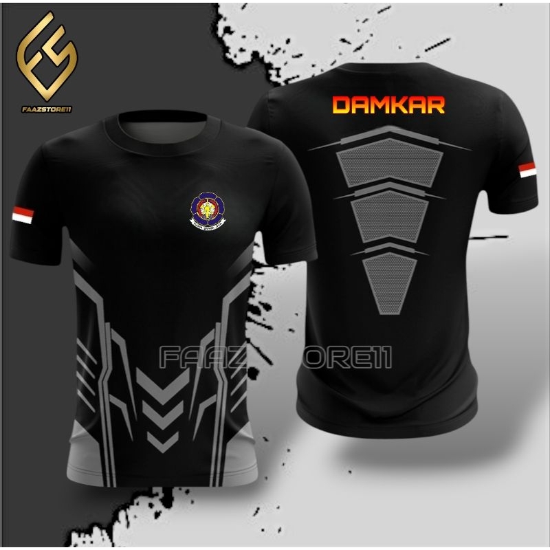 Kaos Jersey DAMKAR || Kaos Olahraga DAMKAR motif sablon terbaru