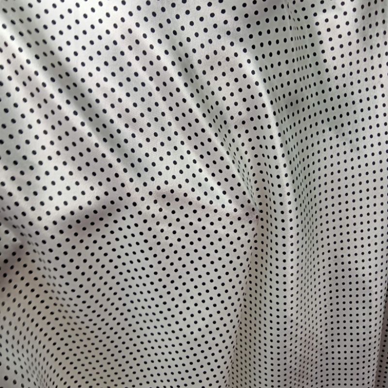 Kain Silk Motif - Kain Satin Baby Silk Motif Polkadot 0,5mm - Kain Satin Silk - Kain Silk Original -