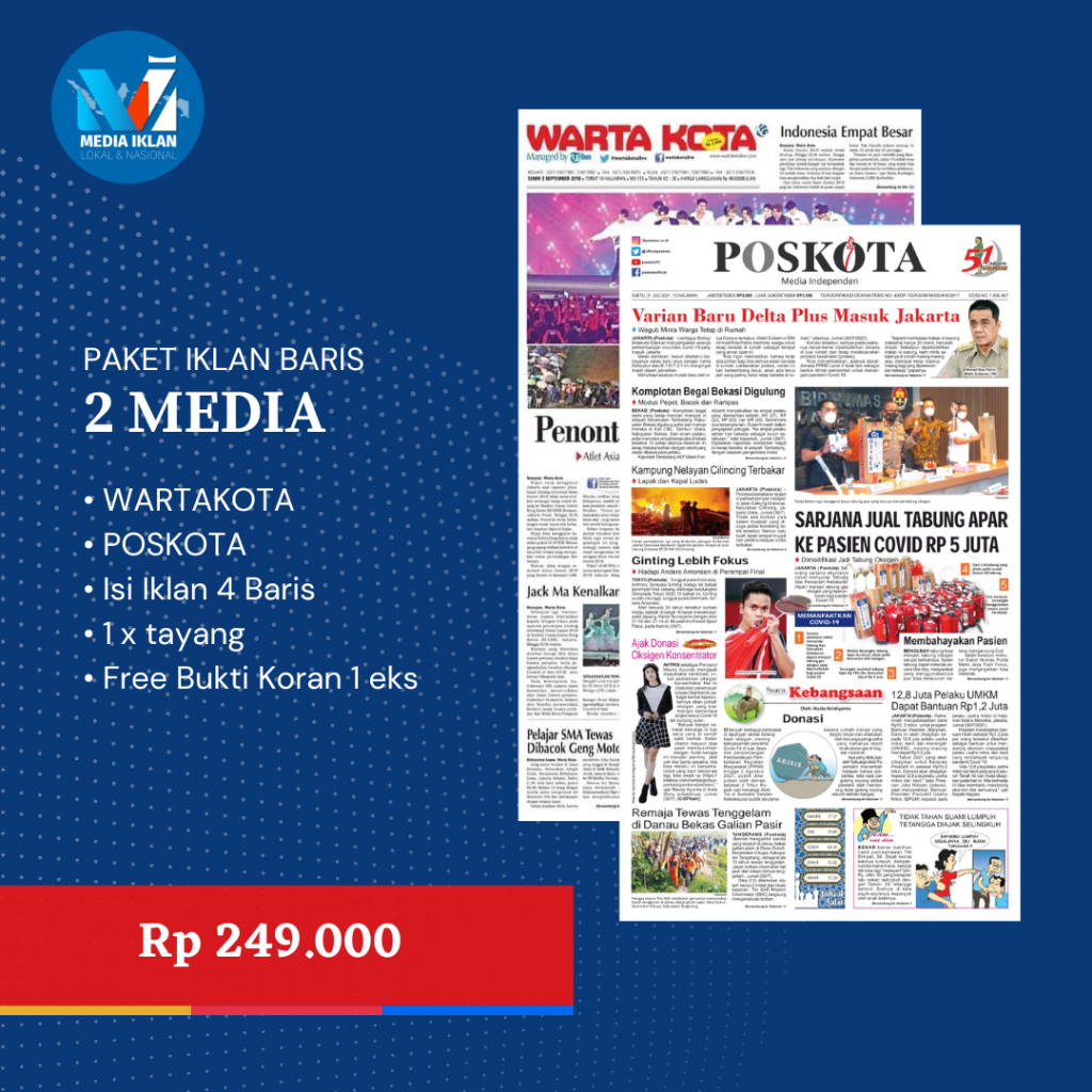 IKLAN KORAN KEHILANGAN BPKB STNK AJB SHM PAKET 2 MEDIA LOKAL