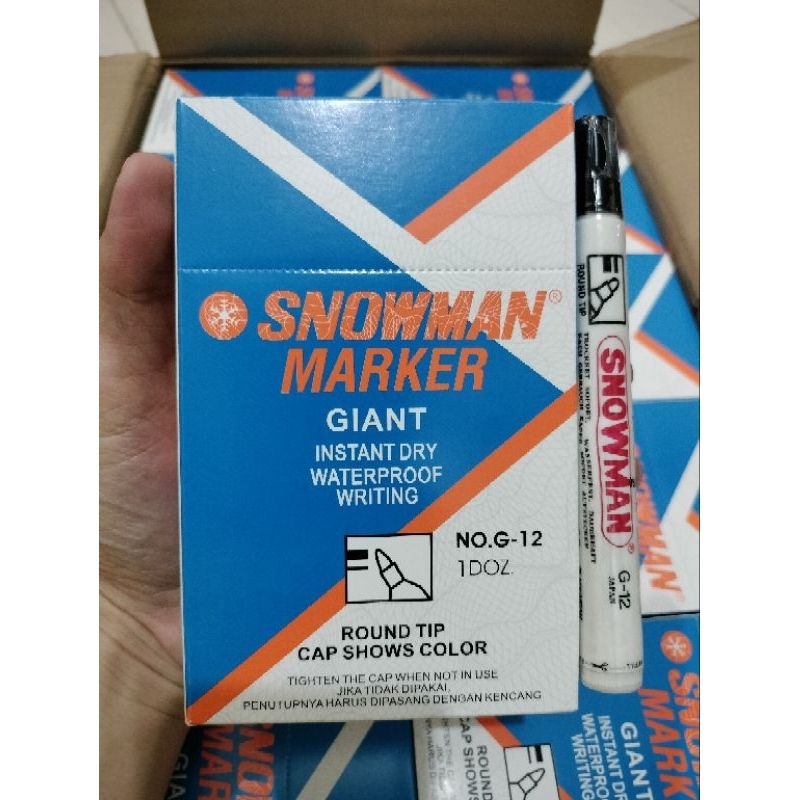 

Spidol Snowman permanen Marker G - 12 1 kotak isi 12 pcs
