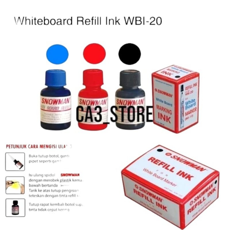 

Tinta Spidol Whiteboard Snowman/Refill Spidol Whiteboard/isi ulang tinta Spidol Whiteboard