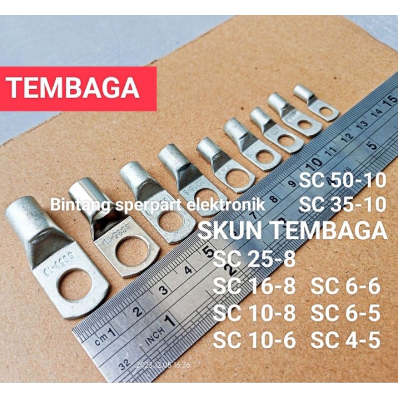 (PILIH UKURAN) SKUN KABEL TEMBAGA CABLE LUGS DOVE SKUN 50mm SKUN 35mm SKUN 25mm SKUN 16mm SKUN 10mm 