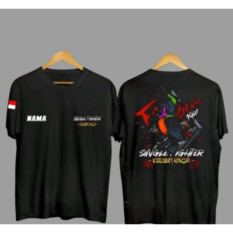 KAOS SINGLE FIGHTER KOLIBRI NINJA FREE NAMA