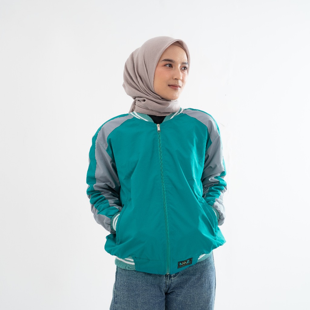 AMZ Jaket Wanita Pria Varsity Sukajan Polos Kekinian Original Jepang Jacket Bomber Polos Outdor