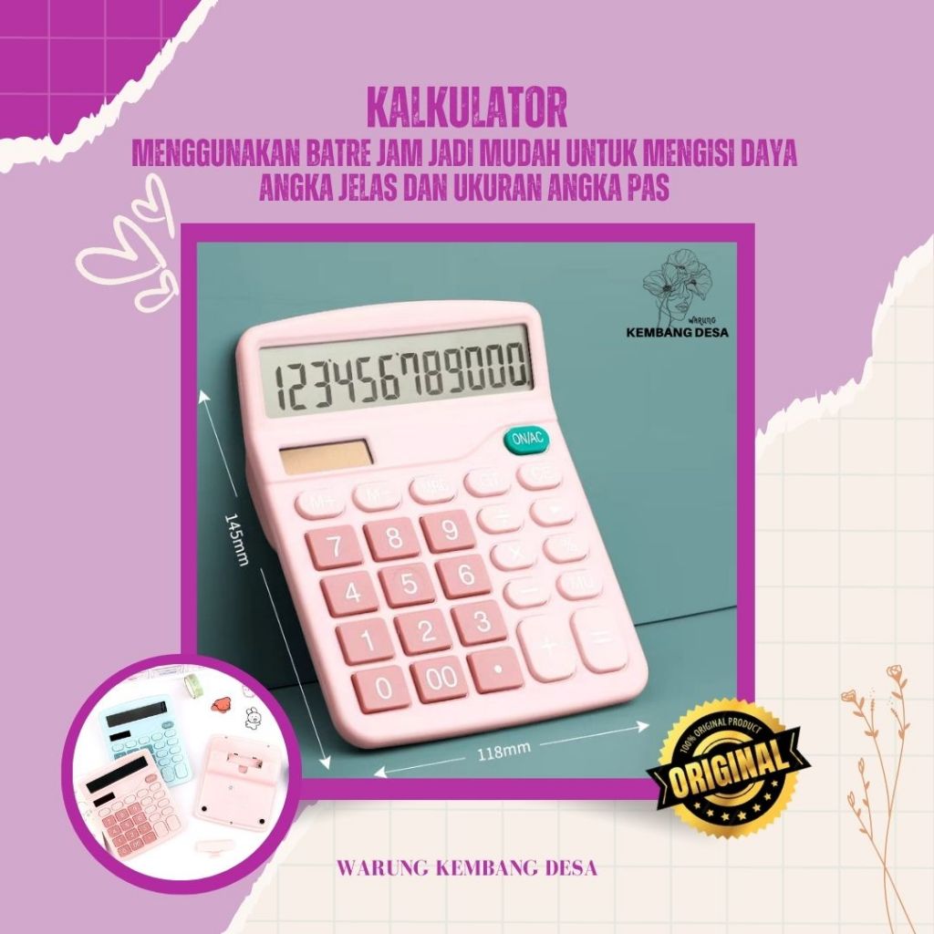 

Kalkulator calculator alat menghitung menambah menotal totalan belanjaan pembelian warung minimarket sekolah matematika perhitungan anak ASIAN PERABOT