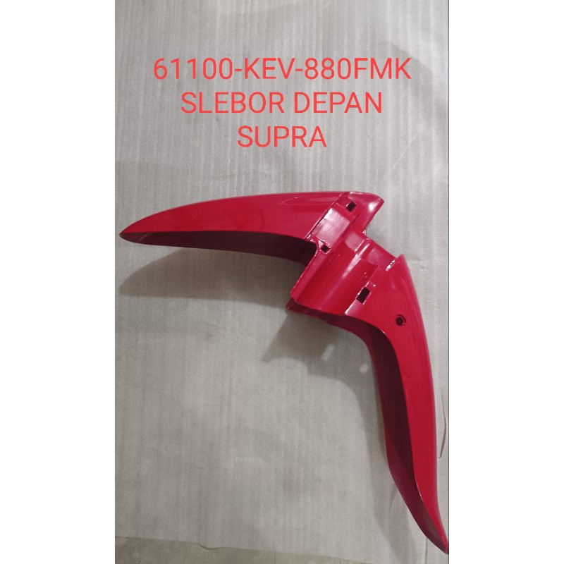 Slebor Depan/Front Fender Honda SupraX 100 Merah 61100KEV880FMK Original AHM