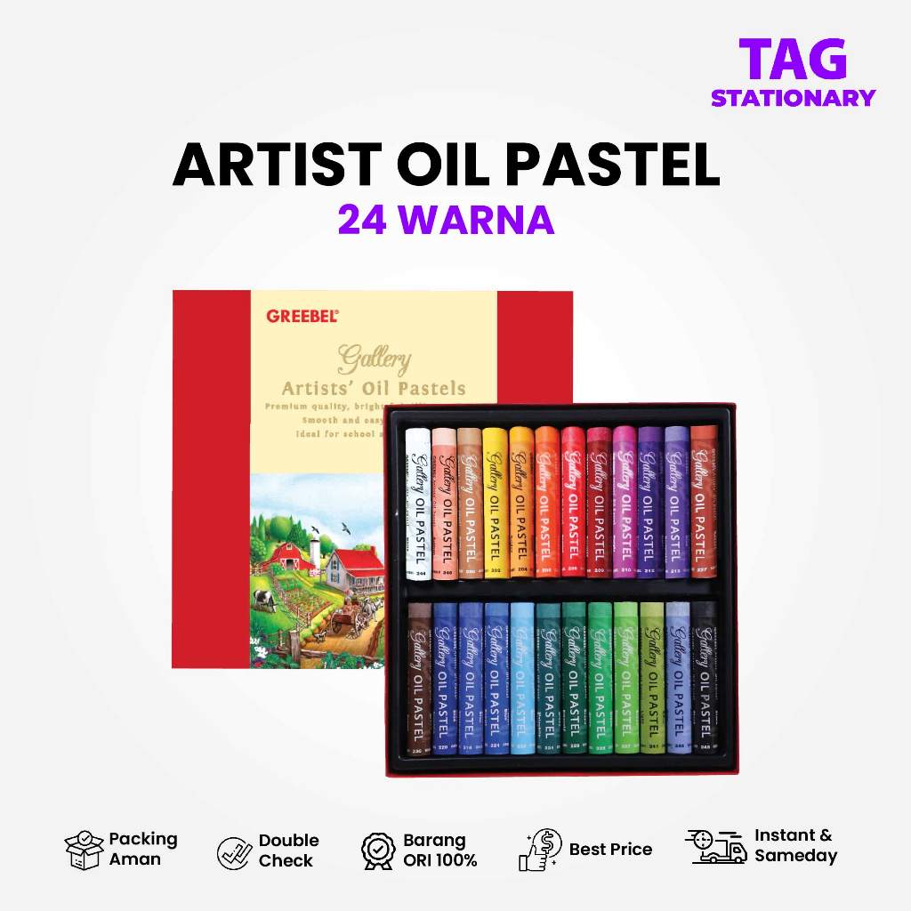 

GREEBEL Crayon Krayon ARTIST 24 Warna / Artist Oil Pastel / Crayon Greebel / Timur Agung