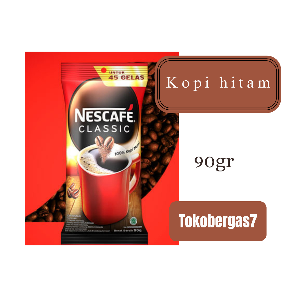 

Nescafe classic kopi instan bubuk kopi hitam 90gr