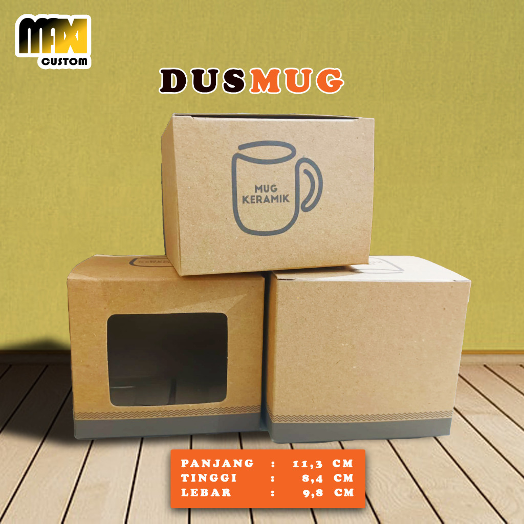 Dus Mug Kotak Mug Polos Gelas Kardus Box  / KOTAK SOUVENIR GELAS