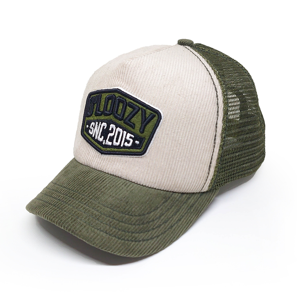 Topi Corduroy DLOOZY Trucker Hat Visor Pendek Pria Dewasa Army Cream DLZTC-ACA