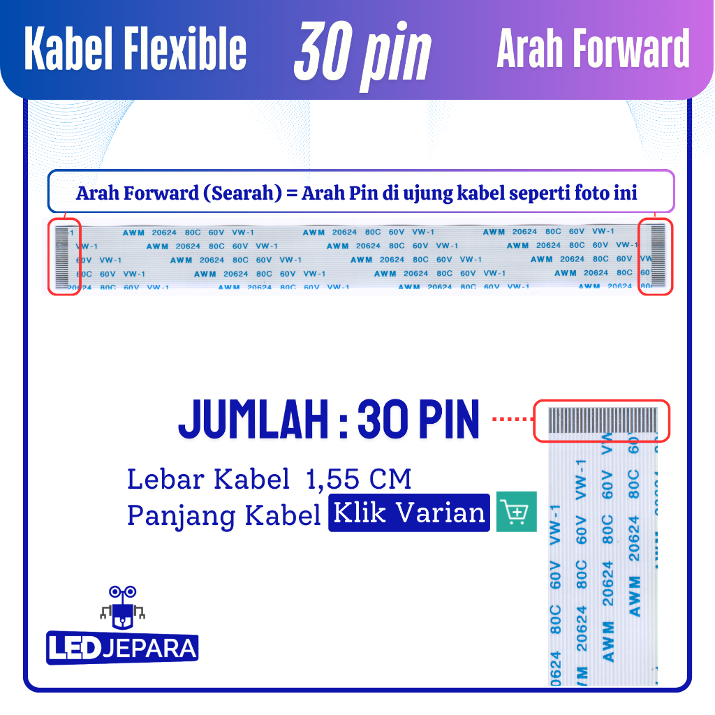 Kabel Flexible 30 Pin Kabel Fleksibel Laptop Motherboard to USB ASUS