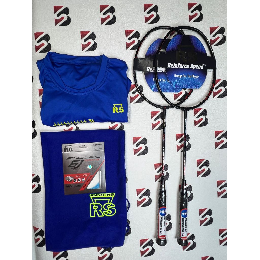 RAKET BADMINTON RS GLIDE 62 PHANTOM BONUS COVER SENAR KAOS