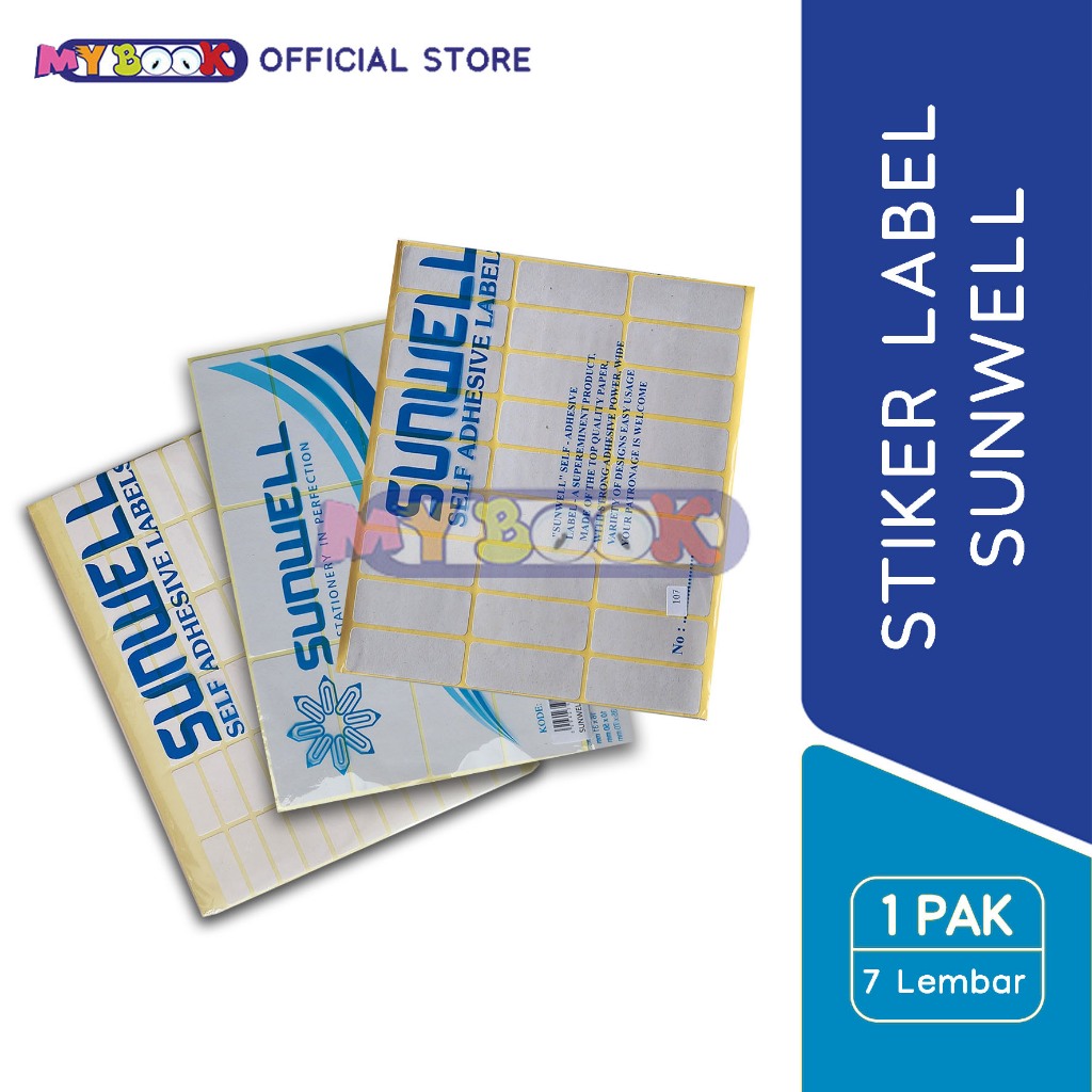 

Sunwell Label Nama Harga Polos No. 099 / 103 / 123 - 7 Lembar