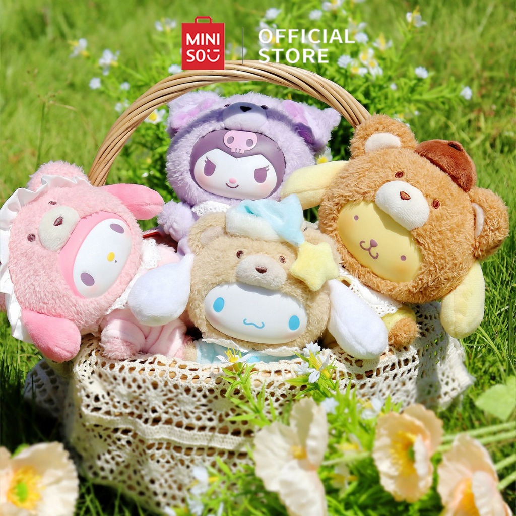 Miniso X Sanrio Karakter Latte Baby Gantungan Tas Vinyl Face Plush Key Chain Blind Box Keychain Cinn