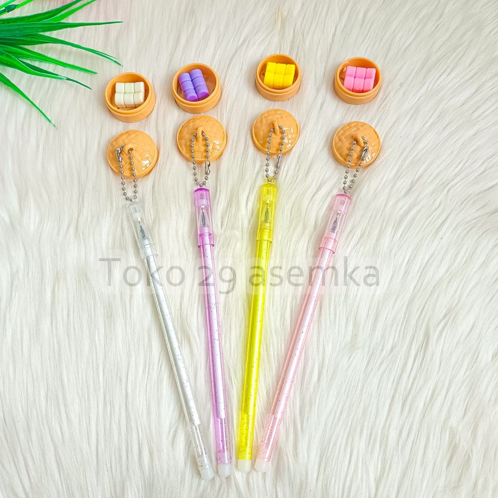 

PULPEN GANTUNGAN DIMSUM MANTAO V2 MAKANAN UNIK GEL PEN KARAKTER PERLENGKAPAN ALAT TULIS SEKOLAH