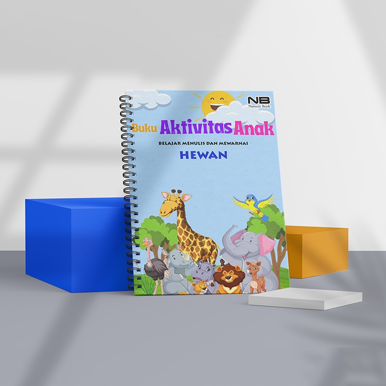 

Buku aktivitas anak belajar dan mewarnai Hewan