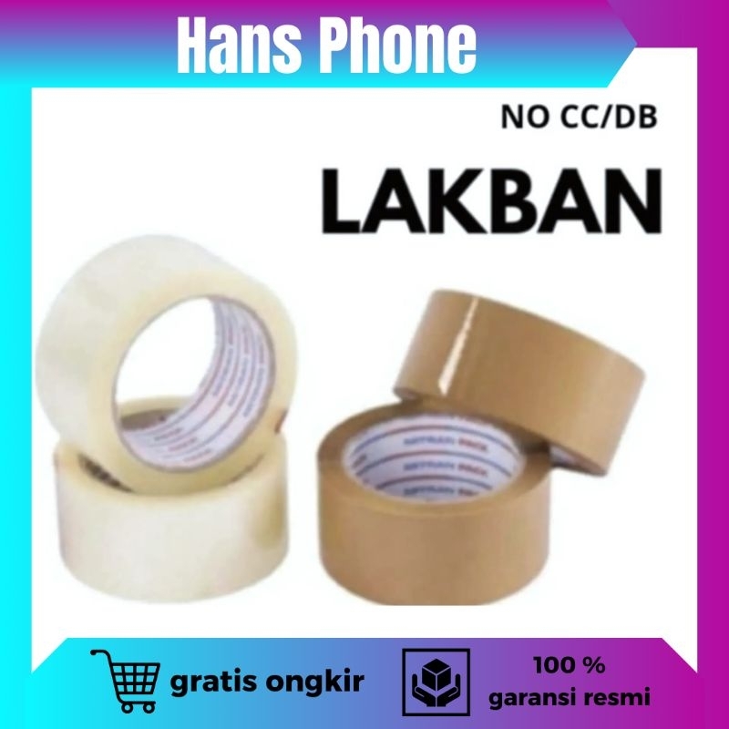 

Lakban bening- Lakban coklat ekonomis 45mmx 90 yard