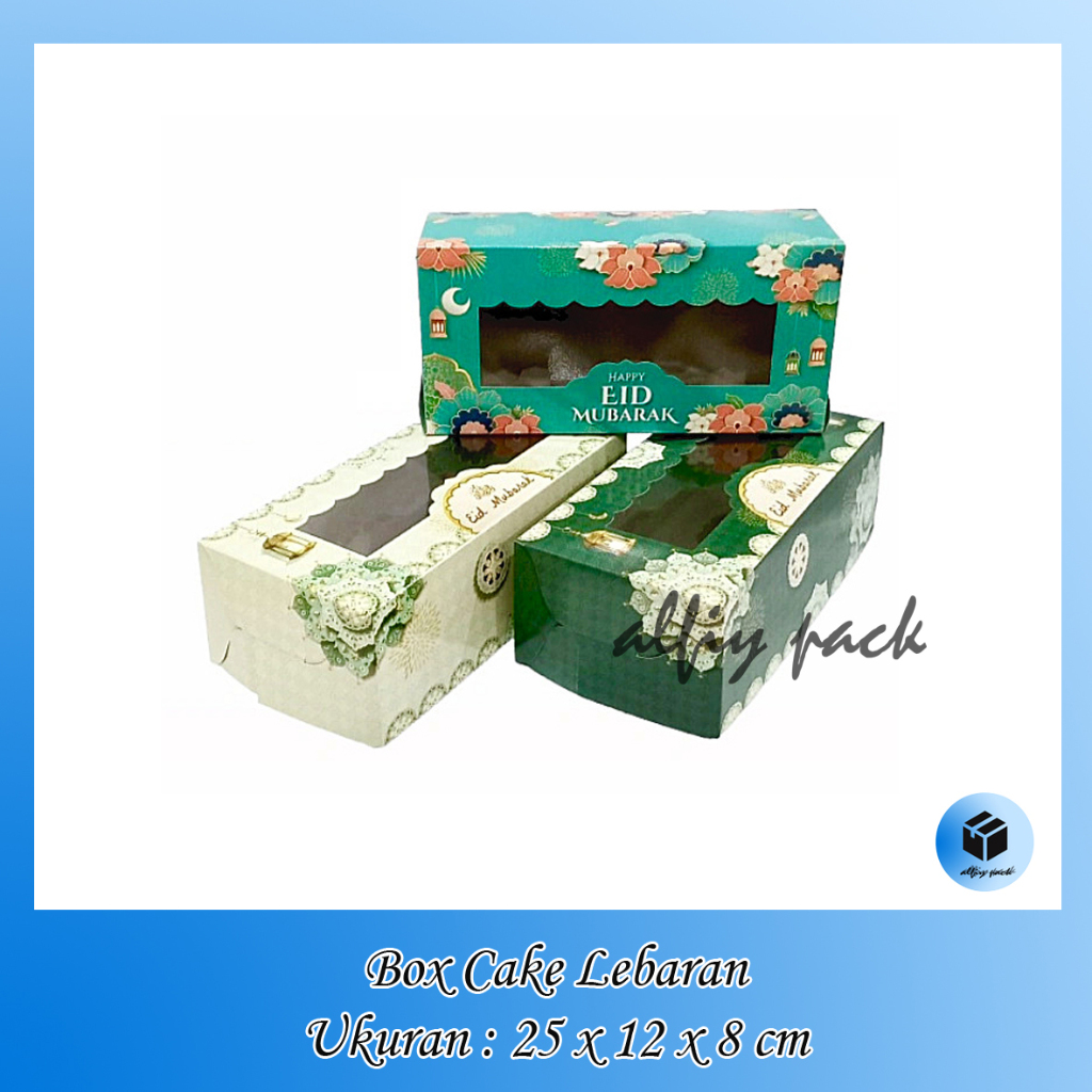 

1pack isi 10pcs BOX CAKE LEBARAN IDUL FITRI 25x12x8 CM DUS PACKAGING KUE BOLU GULUNG KOTAK HAMPERS