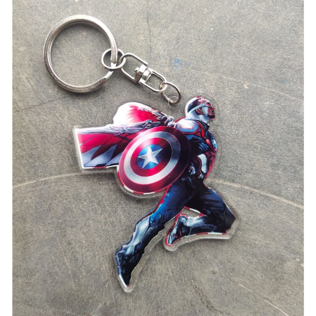 Gantungan Kunci Captain America Brave New World Akrilik Premium Ganci Captain America Brave New Worl
