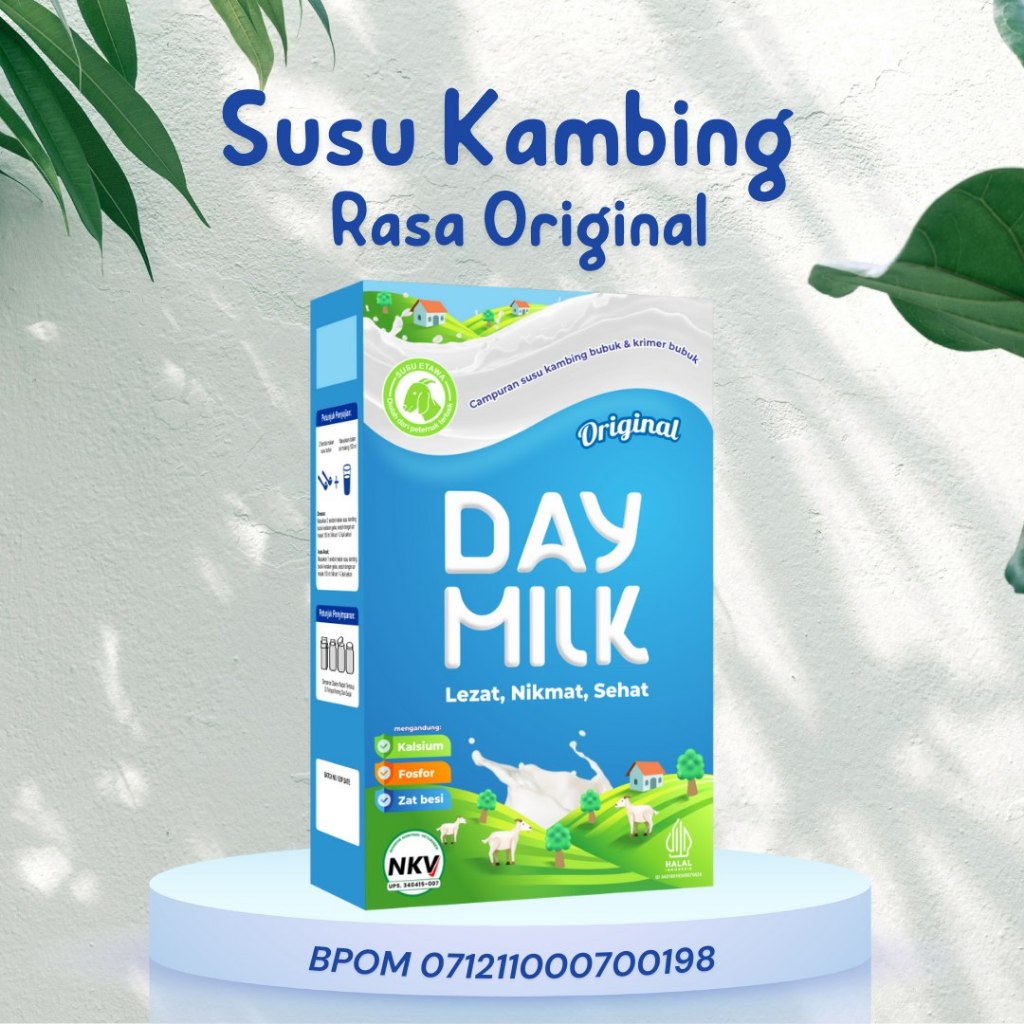 

DAY MILK Susu 1 Box Rasa Original - Susu kambing Etawa bubuk 200gr - Bantu Perkuat Tulang & Sendi