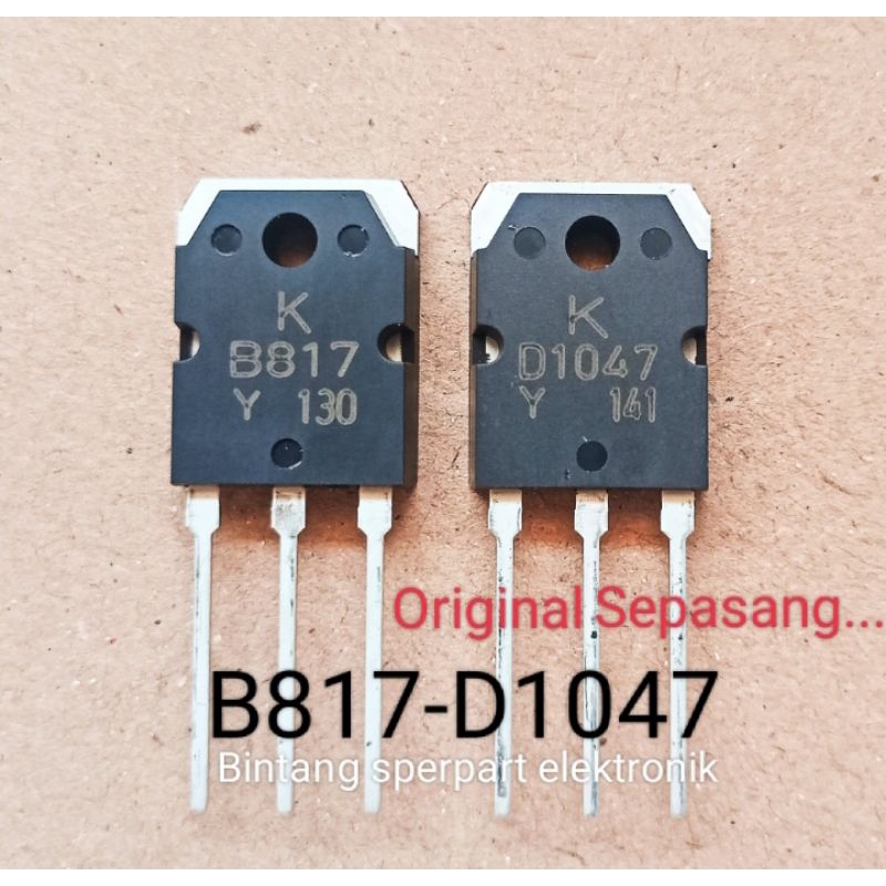TRANSISTOR D1047 B817 ORIGINAL (SATU PASANG) TRANSISTOR B817 ORI TR B817 TRANSISTOR D1047 ASLI