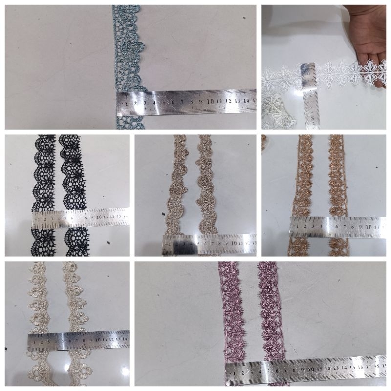 renda ziper kecil   meteran