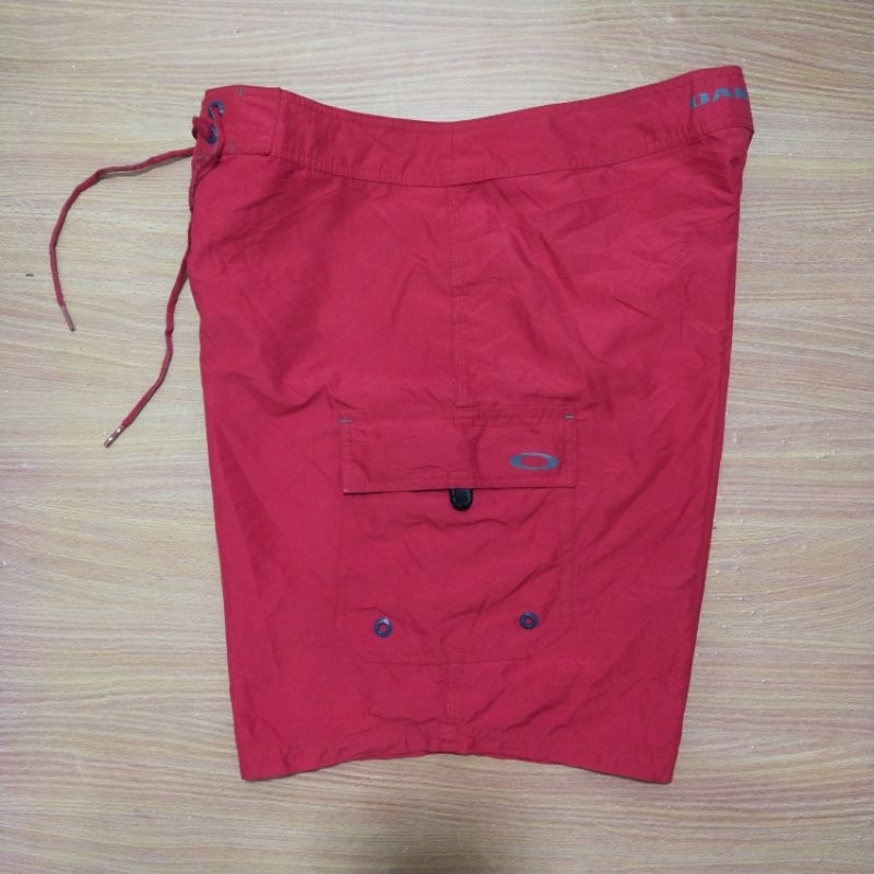 Celana pendek surfing Oakley size 34erah shorts pant merah Bekas second branded original