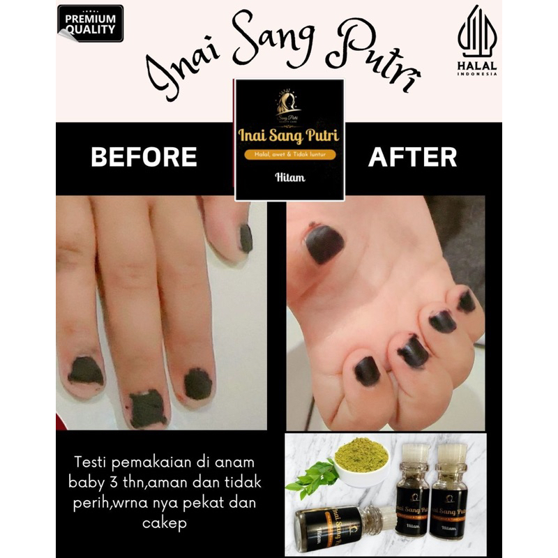 inai kuku warna hitam