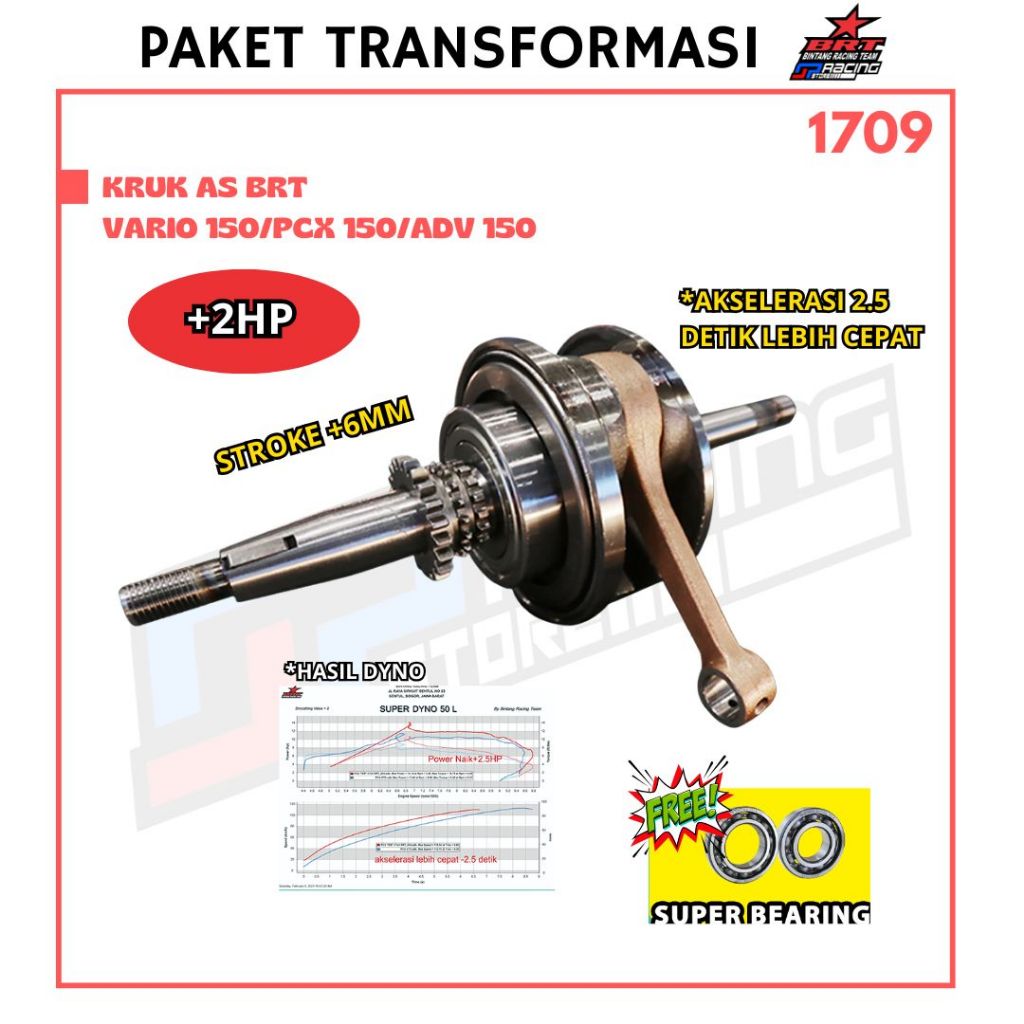 Kruk As Racing BRT Honda PCX150 - ADV150 - Vario 150-Promo 1709