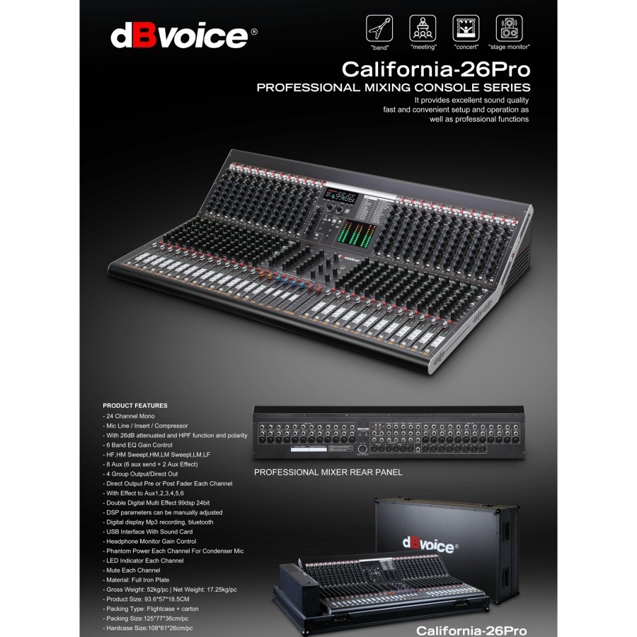 MIXER DBVOICE CALIFORNIA 26 PRO / CALIFORNIA-26PRO Original