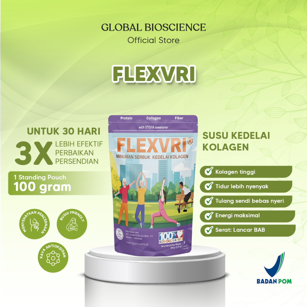

FLEXVRI - Susu Kedelai Tinggi Kolagen Rendah Gula Nyeri Sendi Osteoporosis Susu TBC Insomnia
