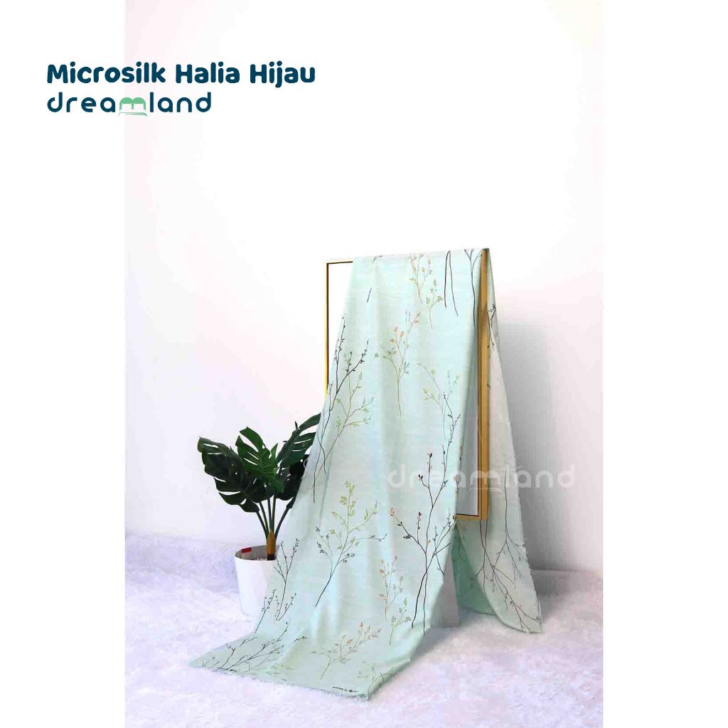DREAMLAND | Halia | Kain Ecer Micro Silk Motif Asterina by Star per 0.5 meter kain sprei meteran