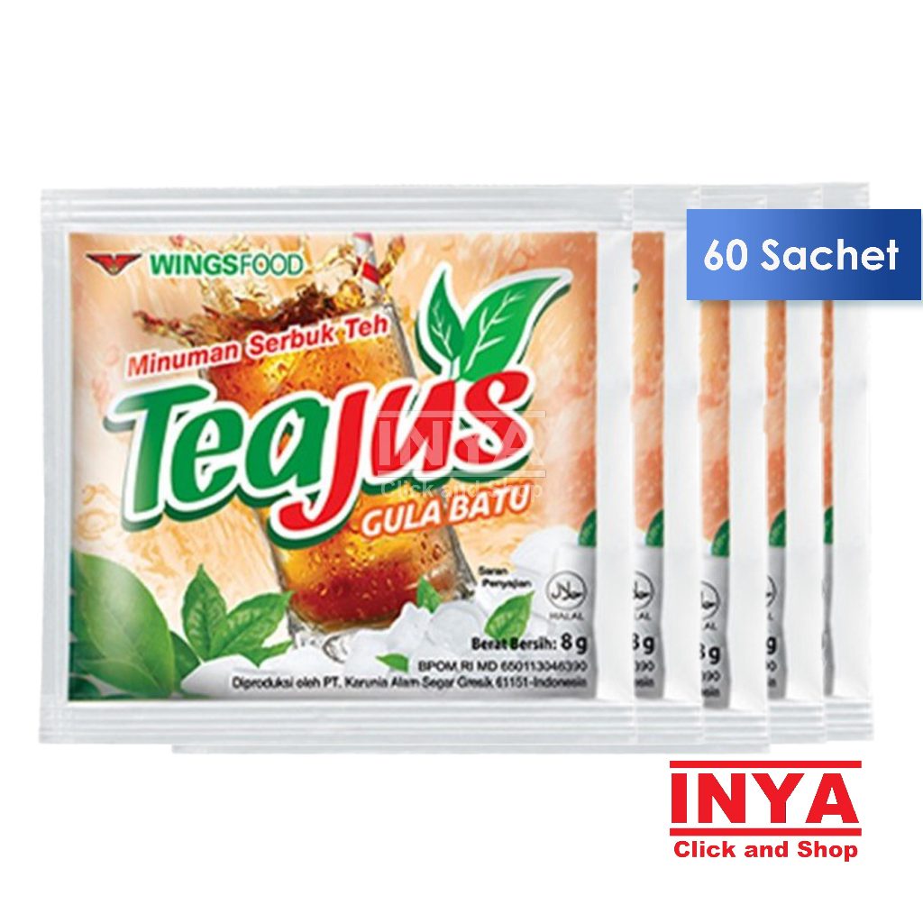 

TeaJus Gula Batu 60x7gr PACK - Minuman Serbuk Teh - Tea