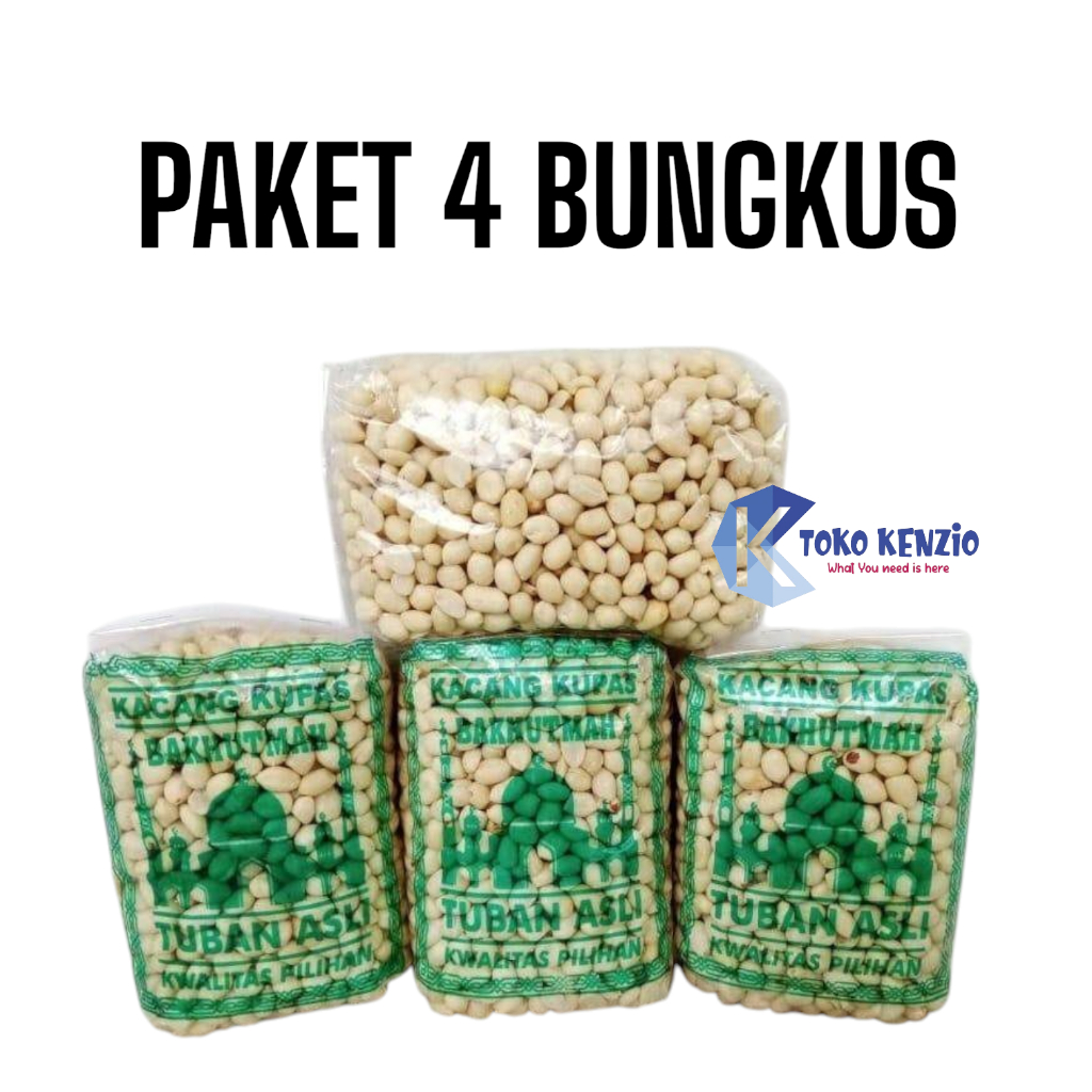 

Paket 4 Bungkus Kacang Kupas Tuban 250 gram / TOTAL 1 KG